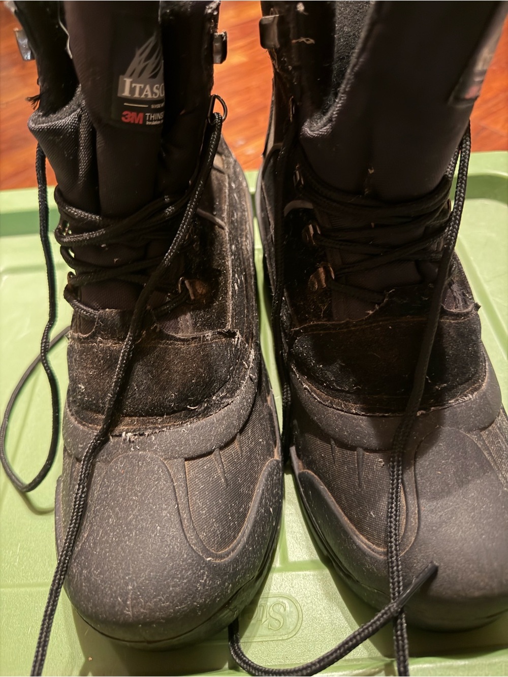 Itasca Black Lace-Up Winter Boots